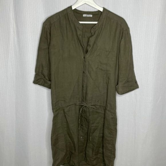 James Perse Olive Green Mini Dress‎ 2 Medium - Picture 1 of 4
